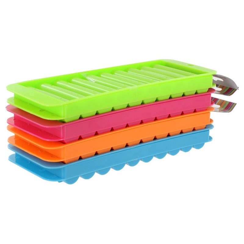Good Old Values 4 Plastic Ice Tube Making Trays for Water Bottles - 2pc Sets - Image 1